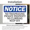 Signmission No Trespassing Private Property No Climbing OSHA Notice Sign, Vinyl Decal, 10in W x 7in L, 2PK OS-2PACK-NS-D-710-L-14970 - alternate 2